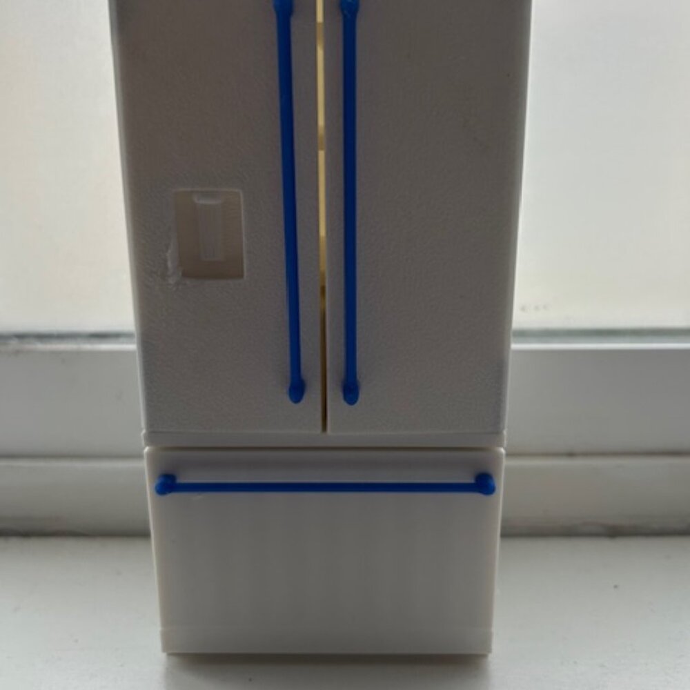 New Mini Dollhouse Refrigerator Working Doors & Freezer Drawer 3D Printed 1:12